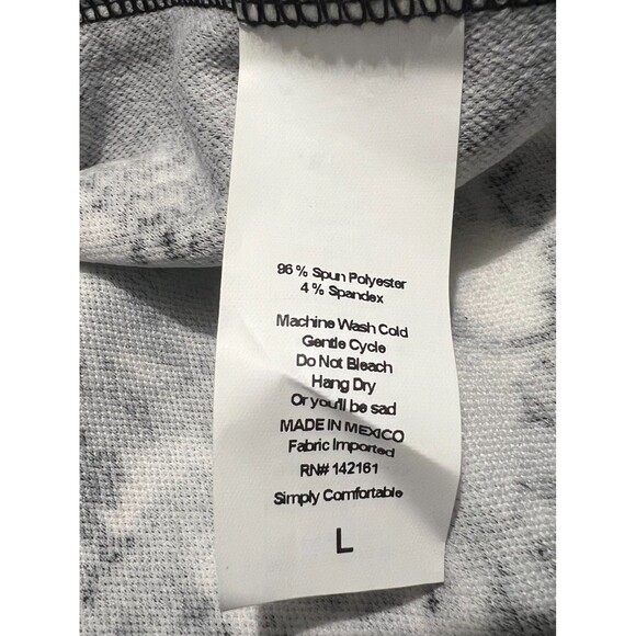 LuLaRoe Cassie Skirt L Black White Gray Floral Print Pencil Stretch Pull On NWT - Picture 2 of 3